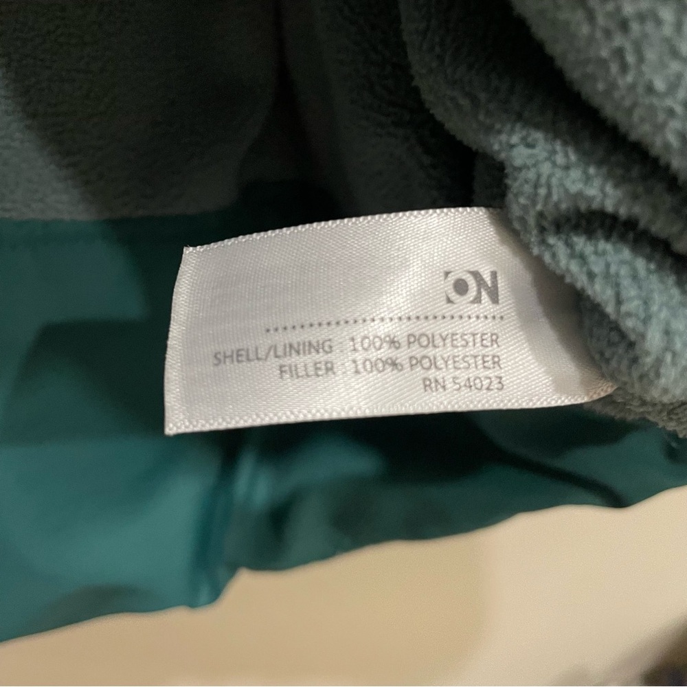 Old Navy Teal Puffer Vest Women’s XL  Snap Front Quilted Winter Fleece Lined - Picture 8 of 10